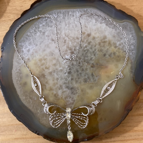 **Sold** Vintage by Espo Flex silver rhinestone dragonfly - Picture 16 of 16